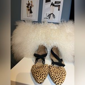 Poppy Barley Cheetah Calf Hair Mary Janes.
